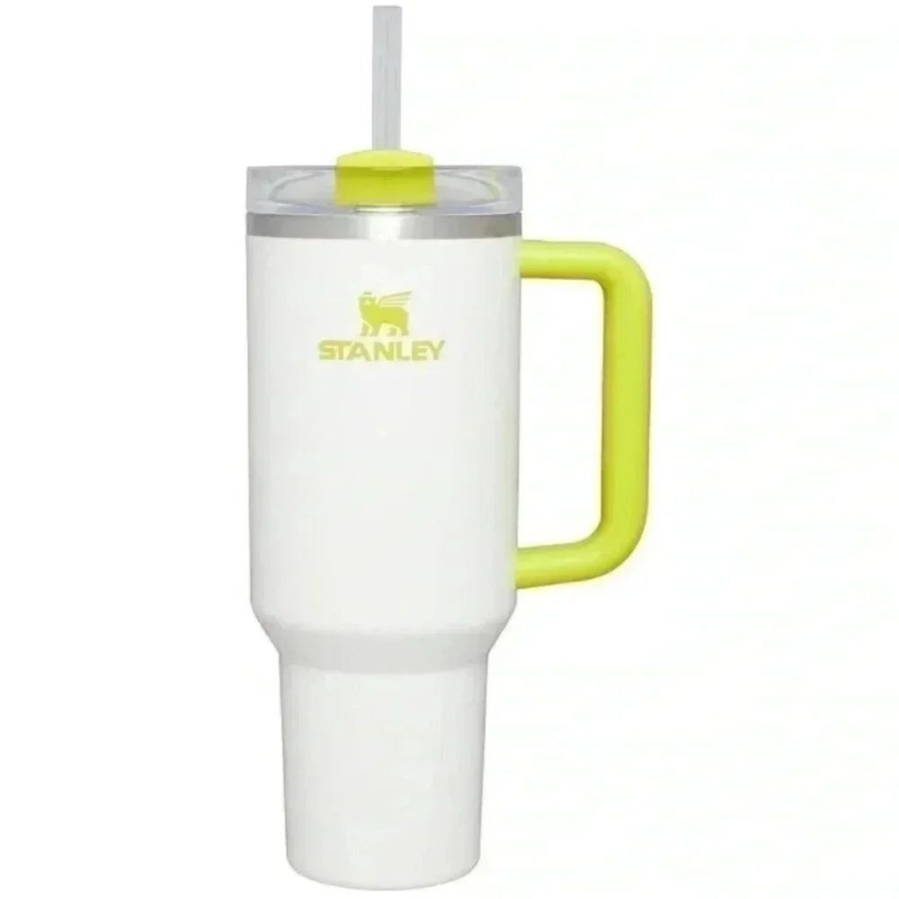 Stanley H2.0 Flowstate Quencher Tumbler White / Electric Yellow 40oz